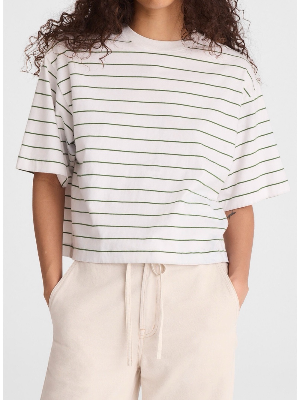 Madewell The Boxy Crop Tee Sz. S - Picture 2 of 11